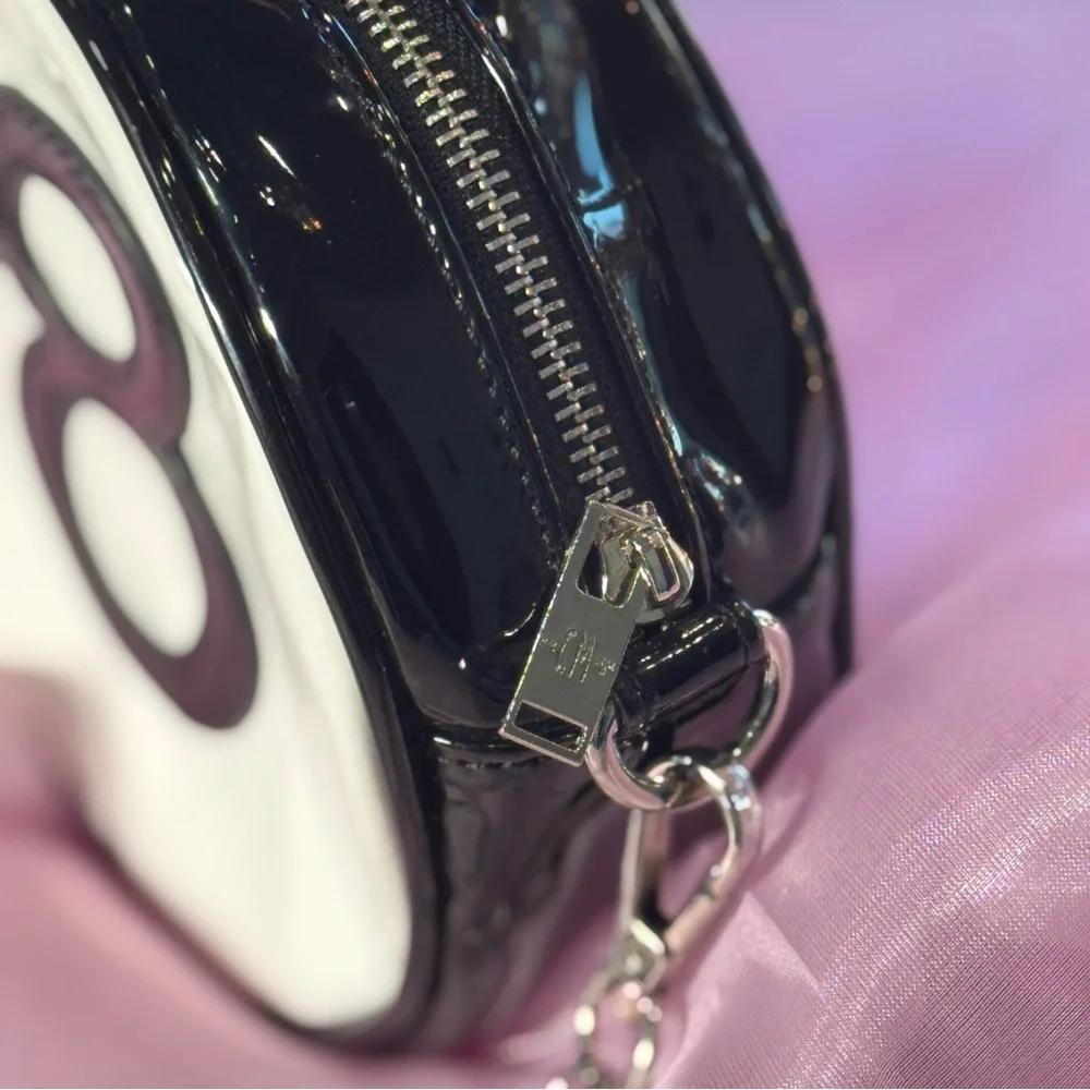 Dolls Kill / Current Mood / Black and White Ying Yang Crossbody Bag - Picture 8 of 10